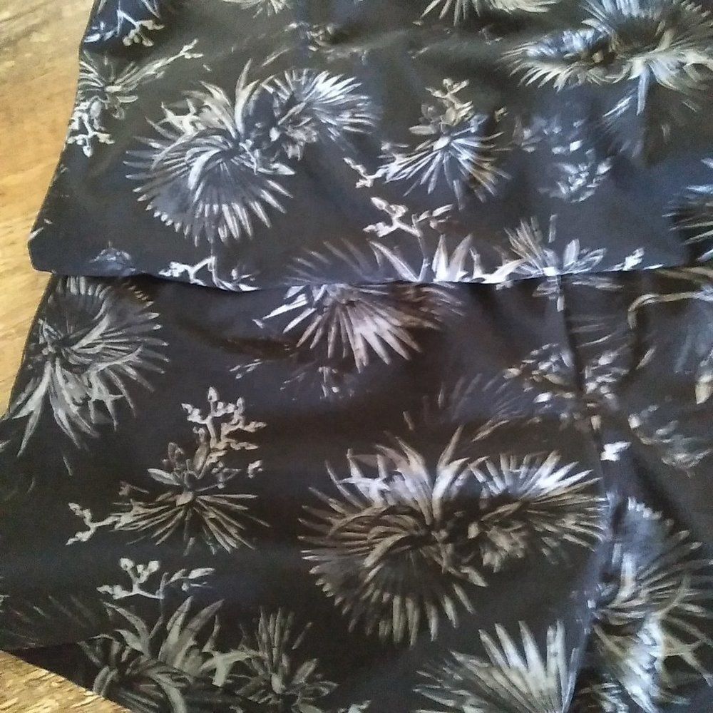 𝅺FIG Jul UPF‎ Romper Wrinkle-Resistant Sleeveless Tie Waist black gray womens L - Picture 6 of 10